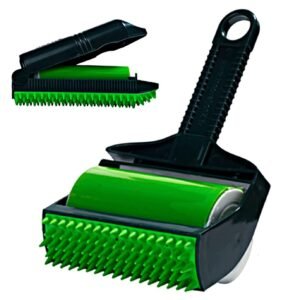 Accessoires pour animaux de compagnie - Brosse anti-peluches portable et lavable - Rouleau adhésif pour vêtements et vêtements - Nettoie la poussière