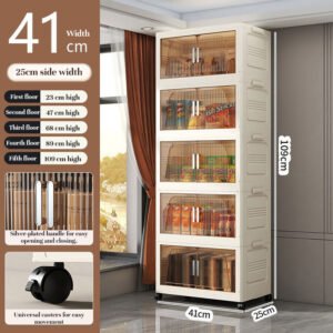 Armoire de rangement pliable à roulettes, 3/4 niveaux empilables, organisateur de placard